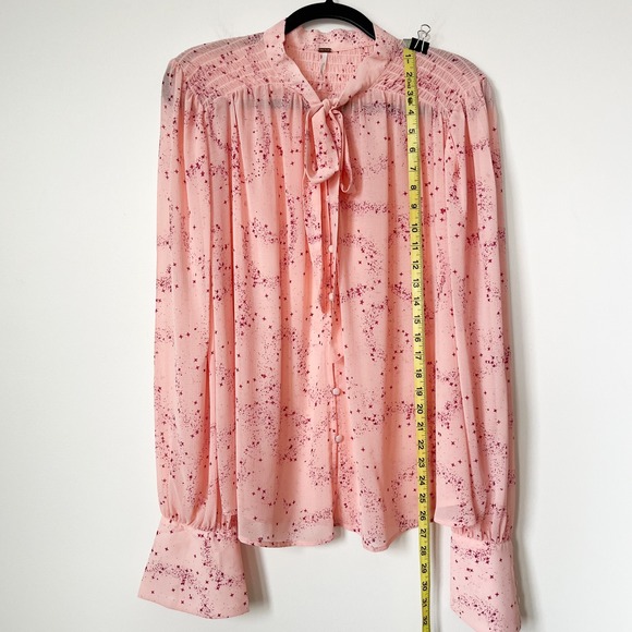 Free People Pink Patterned Blouse - Picture 12 of 16
